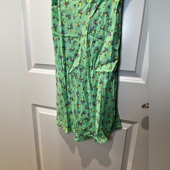 Zara Spaghetti Strap Green Mini Dress Size Medium NWOT - Picture 6 of 16